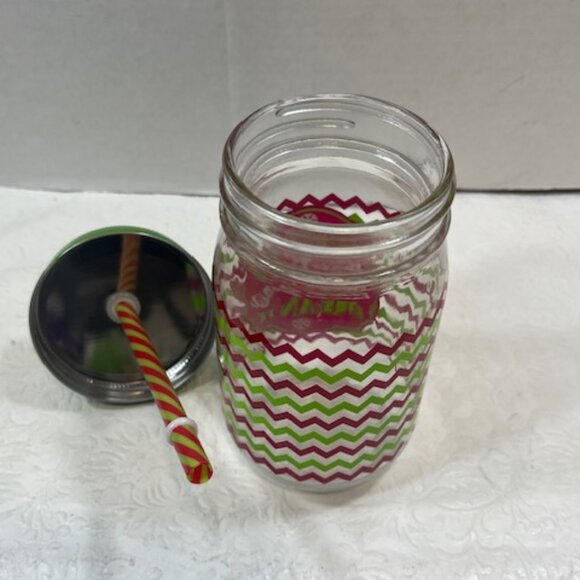 Jingle Like You Mean It Christmas Holiday Mason Jar Drink Glass 5.5" Tall - Picture 4 of 7
